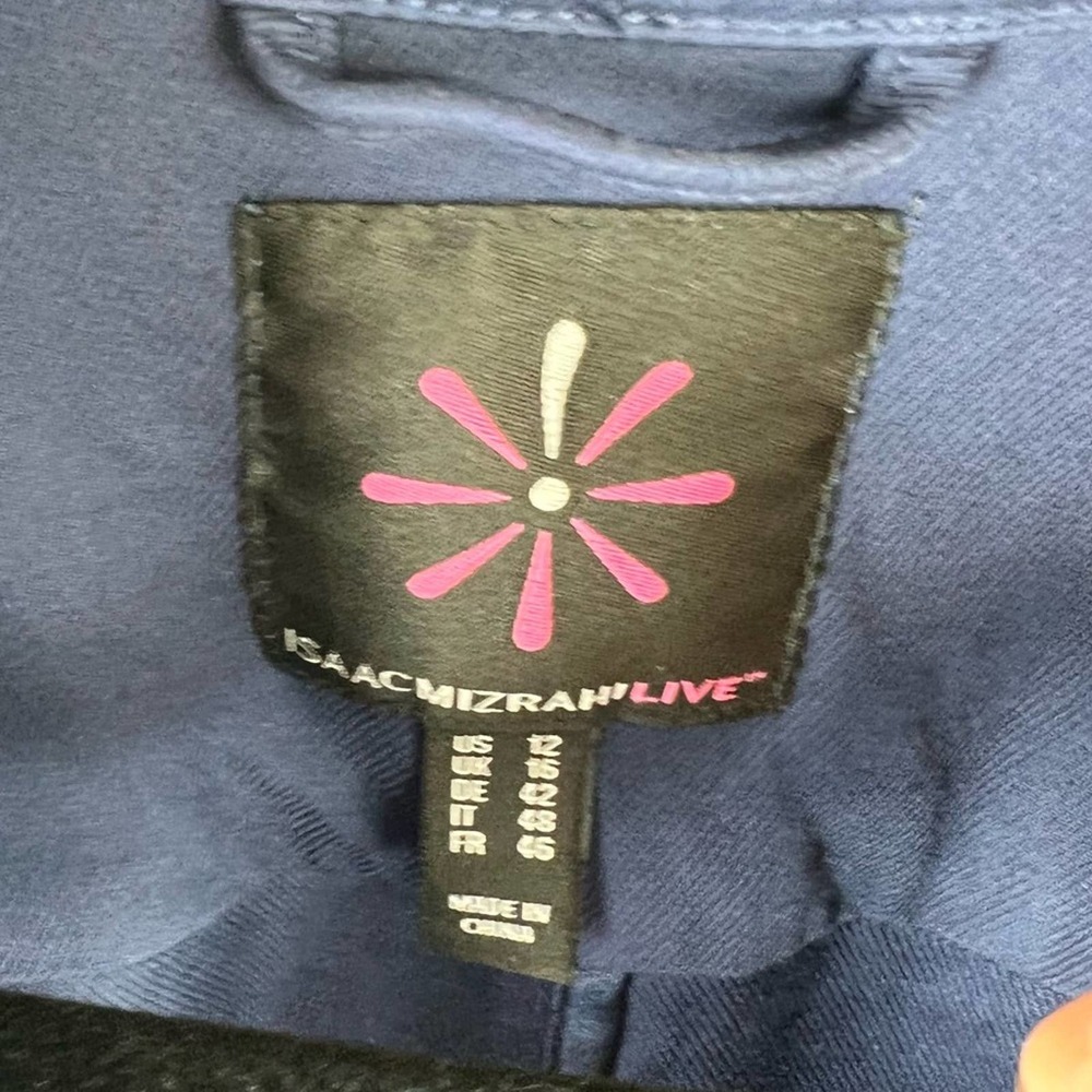 Isaac Mizrahi Live Field Jacket Navy sz 12 - Picture 9 of 10